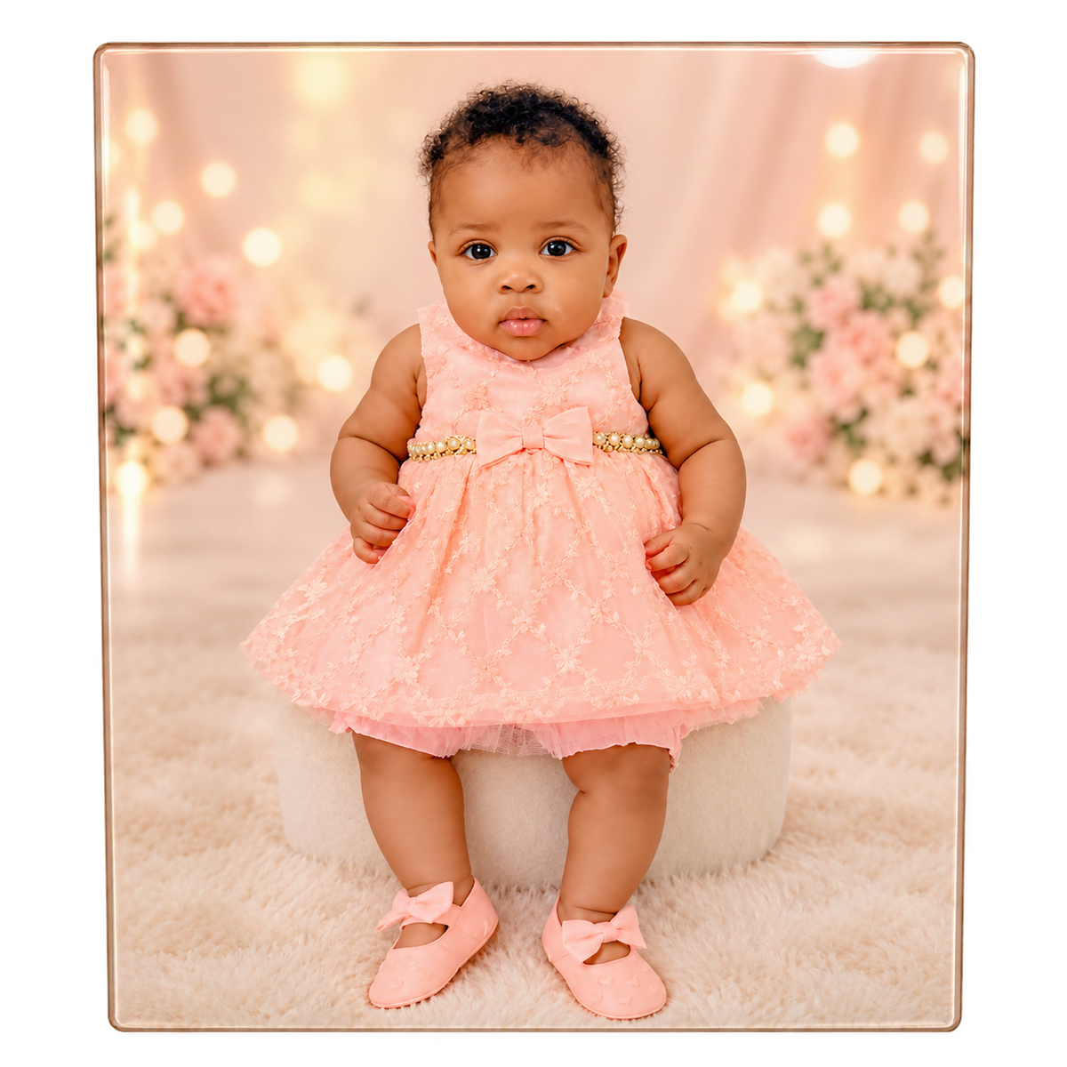 Custom Glass Photo Panel with LED Light Base – Personalized 8 x 10